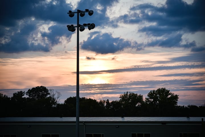 Evening clouds above the venue
